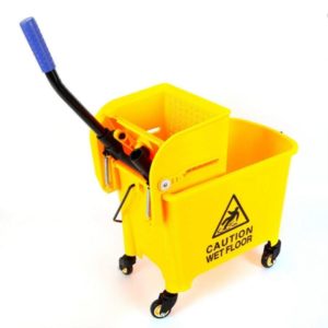 Plastic Cleaning Trolley with Mop Bucket Wiper