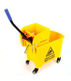 Plastic Cleaning Trolley with Mop Bucket Wiper
